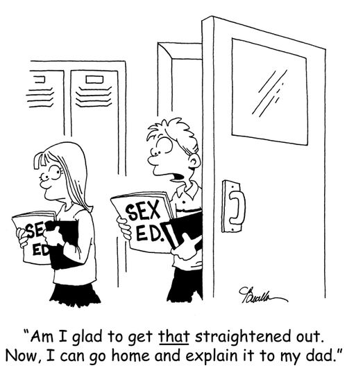 'Am I glad to get that straightened out. Now, I can go home and explain it to my dad.'