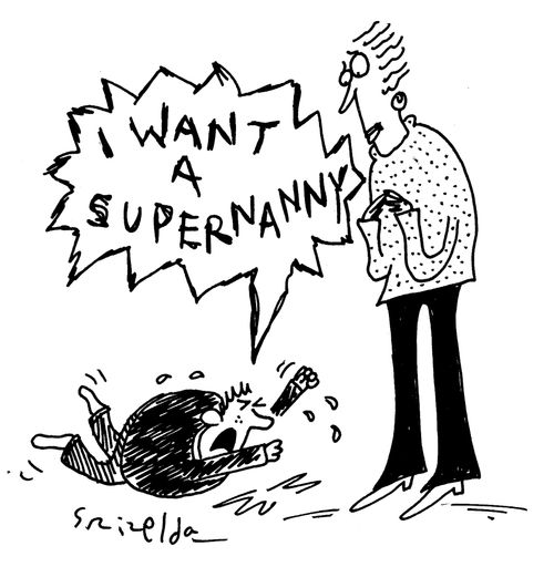 Kid screaming 'I want a supernanny!'