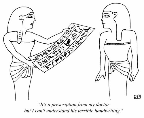 'It's a prescription from my doctor, but I can't understand his terrible handwriting.'