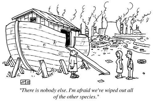 'There is nobody else. I'm afraid we've wiped out all of the other species.'