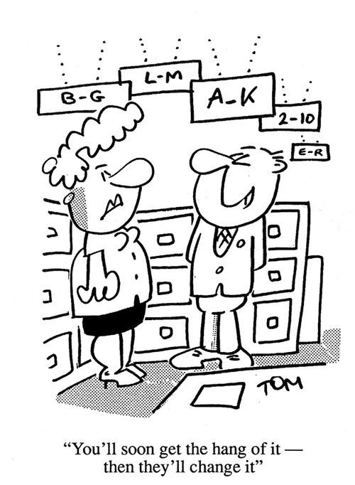 'You'll soon get the hang of it - then they'll change it.'