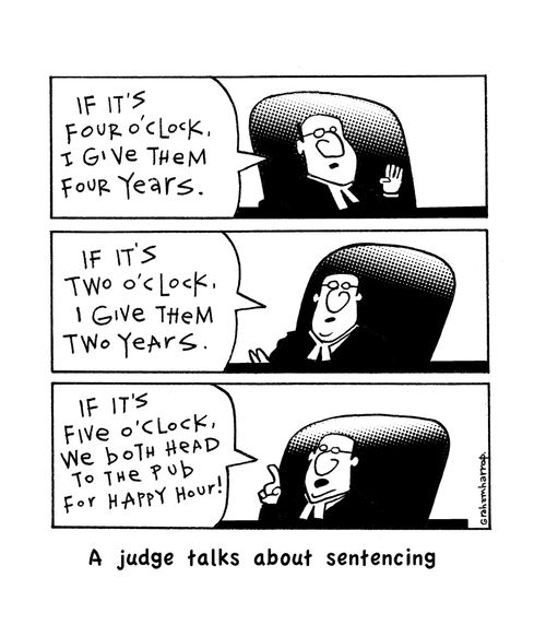 A judge talks about sentencing...