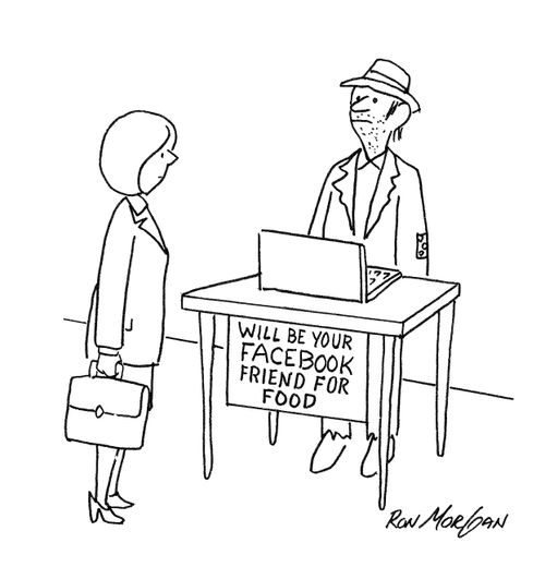 Will be your Facebook friend for food.