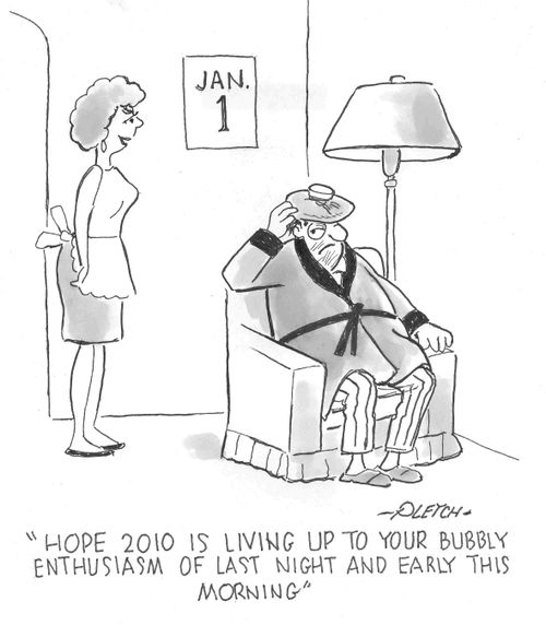 'Hope 2010 is living up to your bubbly enthusiasm of last night and early this morning'