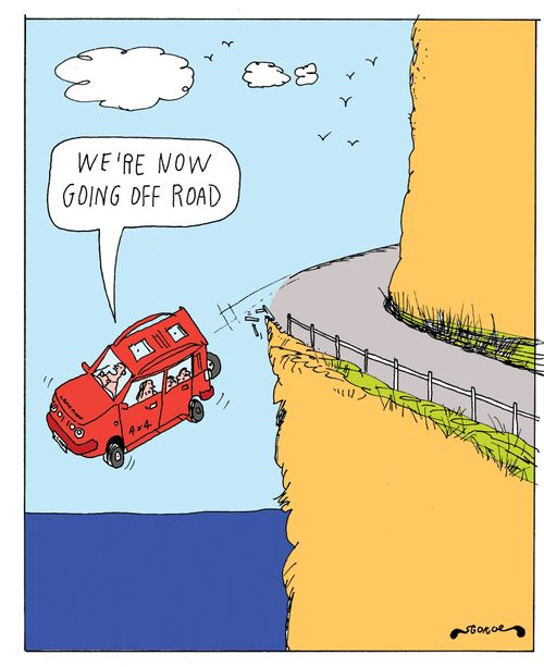 We're now going off road'