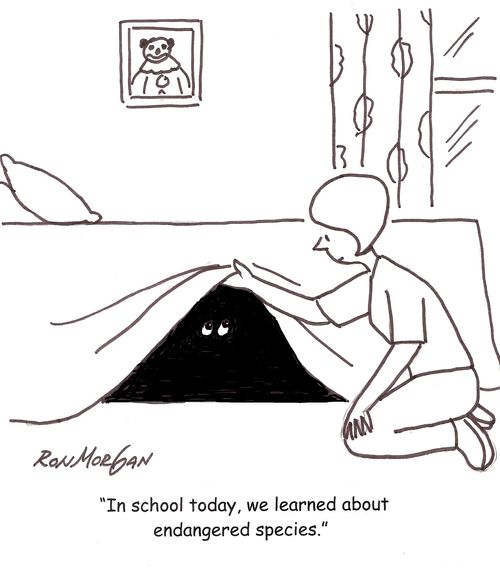 'In school today, we learned about endangered species.'
