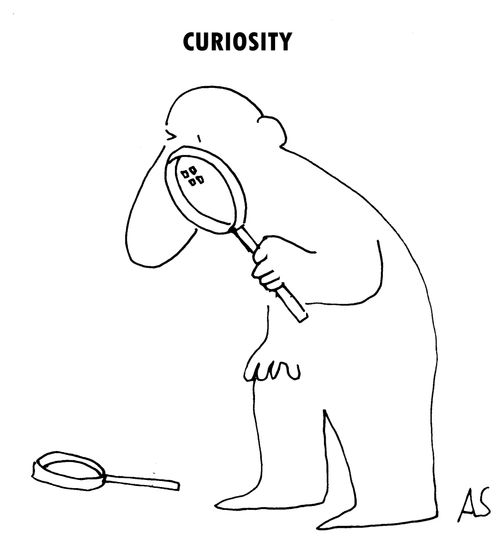 'Curious Man Discovers Magnifying Glass With His Magnifying Glass.