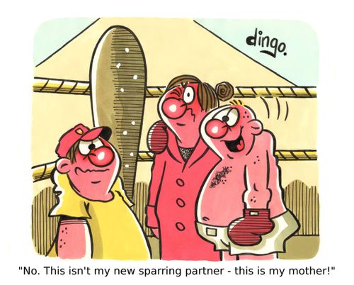 'No. This isn't my new sparring partner - this is my mother!'