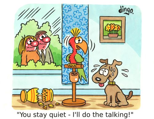 'You stay quiet - I'll do the talking!'