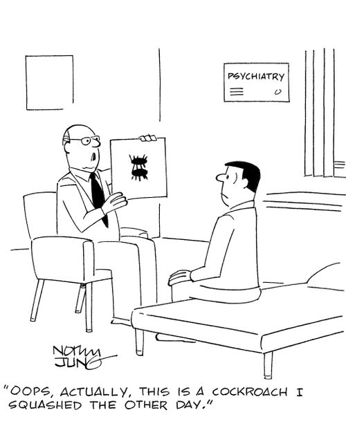 'Oops, actually, this is a cockroach I squashed the other day.'