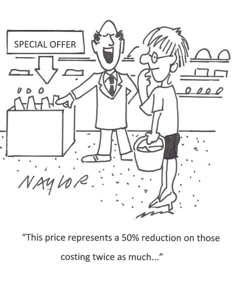 'The price represents a 50% reduction on those costing twice as much...'