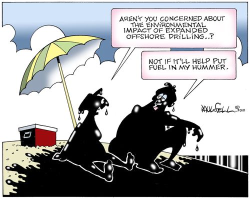 "Aren't you concerned about the environmental impact of expanded offshore drilling..?"