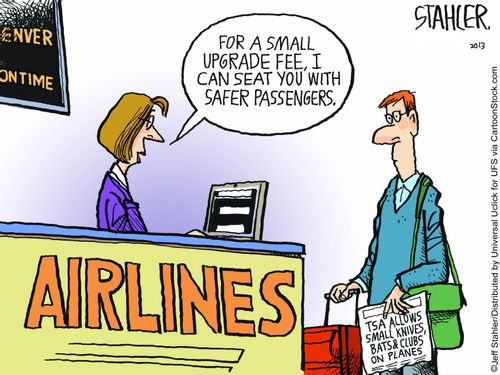 "For a small upgrade fee. I can seat you with safer passengers."