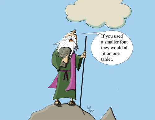 "If you used a smaller font they would all fit on one tablet."