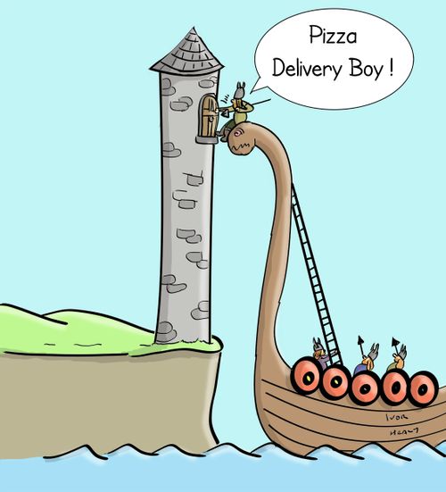 !Pizza deliver boy!"
