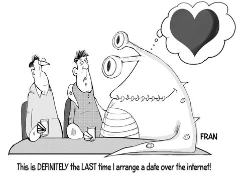 "This is definitely the last time I arrange a date over the internet!"