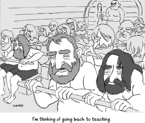 "I'm thinking of going back to teaching."