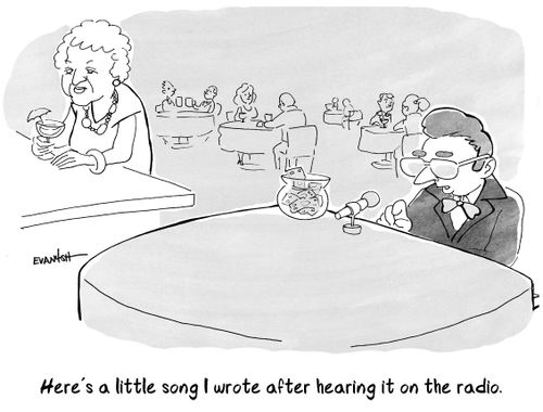 "Here's a little song I wrote after hearing it on the radio."