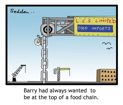 Barry had always wanted to be at the top of a food chain.