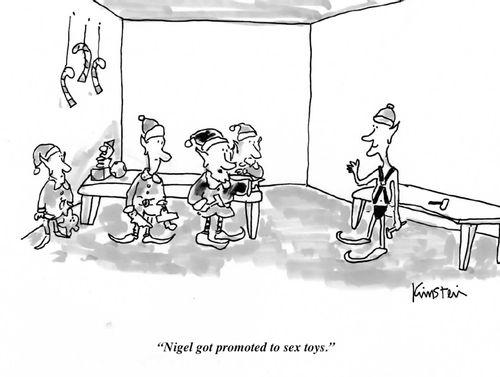 "Nigel got promoted to sex toys."