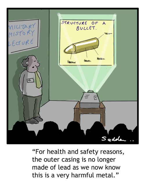 "For health and safety reasons, the outer casing is no longer made of lead as we now know this is a very harmful metal."