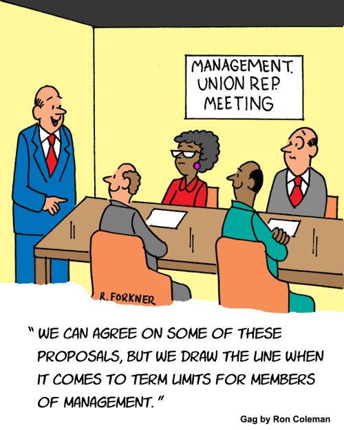 "We can agree on some of these proposals, but we draw the line when it comes to term limits for members of management."
