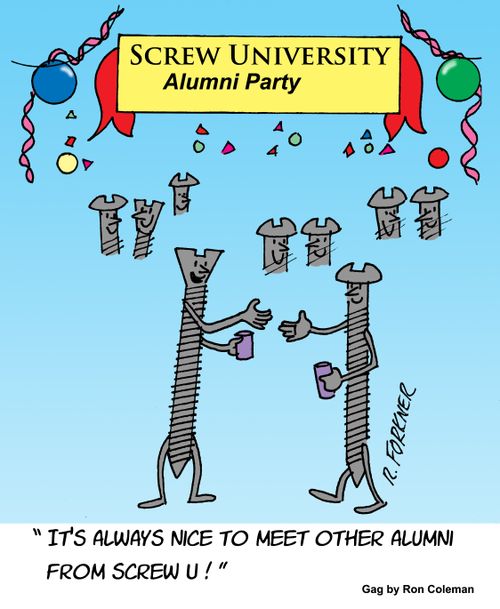 "It's always nice to meet other alumni from Screw U!"