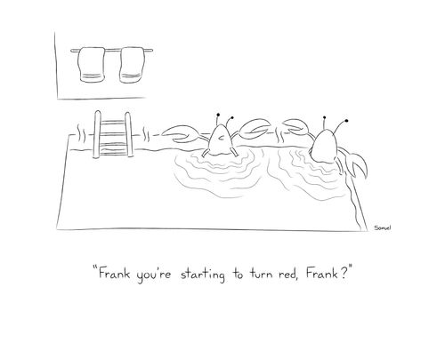 "Frank you're starting to turn red, Frank?"