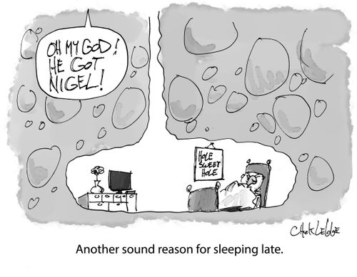Another sound reason for sleeping late.
