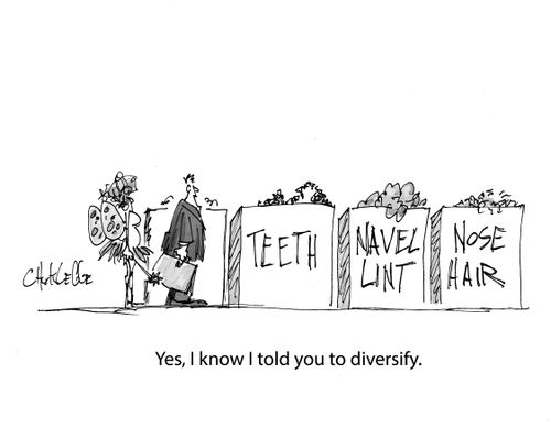 "Yes, I know I told you to diversify."