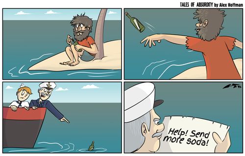 Message in a Bottle: Help! Send More Soda!