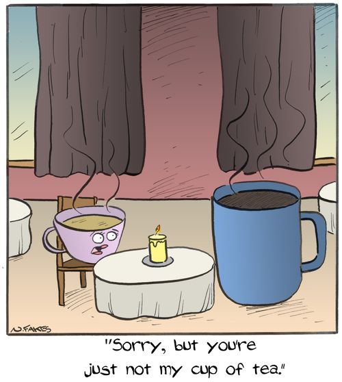 "Sorry, but you're just not my cup of tea."