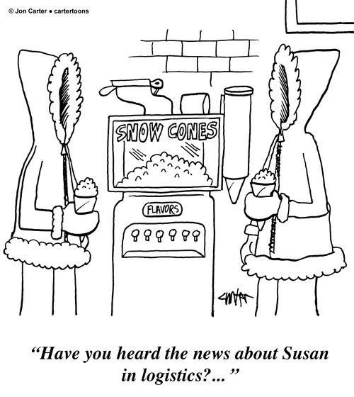 "Have you heard the news about Susan in logistics?..."