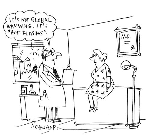 'It's not global warming. It's 'Hot Flashes'.'