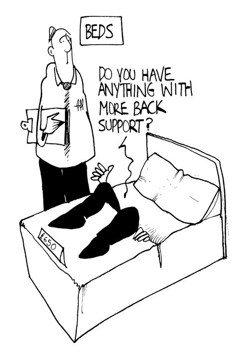 "Do you have anything with more back support?"