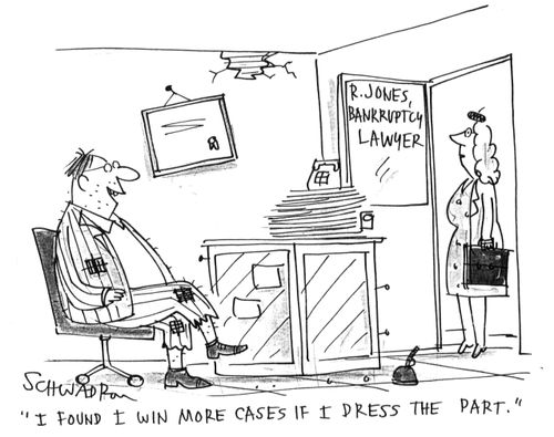 'I found I win more cases if I dress the part.'