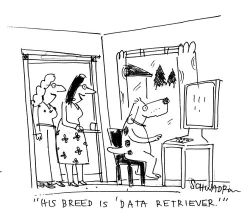 'His breed is 'data retriever'.'
