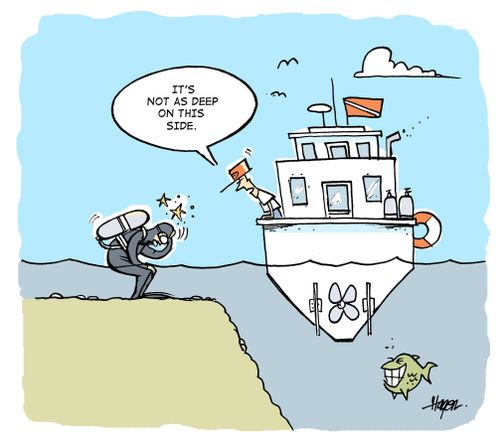 'It's not as deep on this side.'