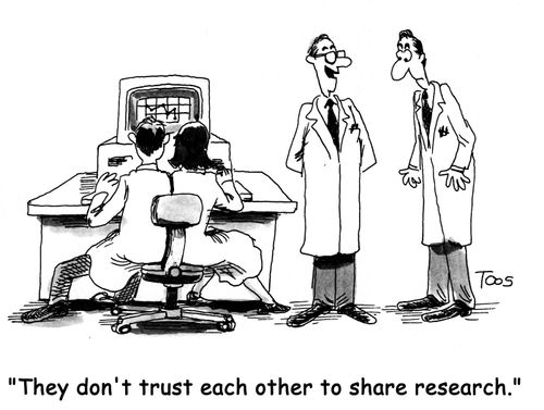 "They don't trust each other to share research."