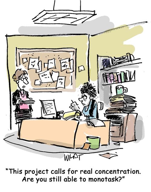 "This project calls for real concentration. Are you still able to monotask?"