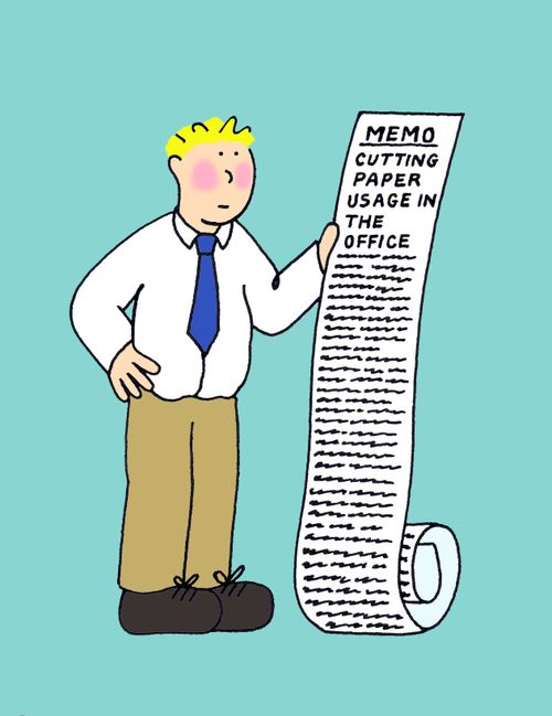 Reducing paper usage.