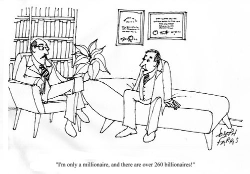 'I'm only a millionaires, and there are over 260 billionaires!'