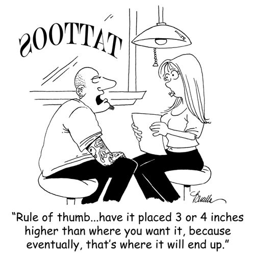 'Rule of thumb...have it placed 3 or 4 inches higher than where you want it, because eventually, that's where it will end up.'