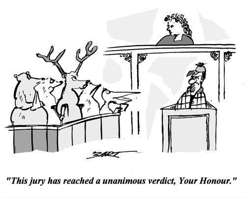 'The jury has reached a unanimous verdict, Your Honour.'