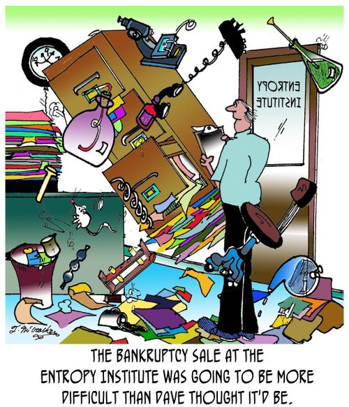 The bankruptcy sale at the Entropy Institute was going to more difficult than Dave thought it'd be.