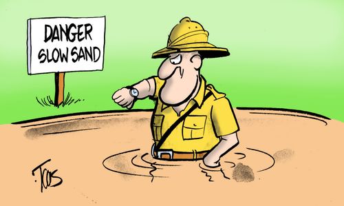 Danger Slow Sand.