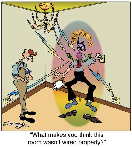 What makes you think this room wasn't wired properly?