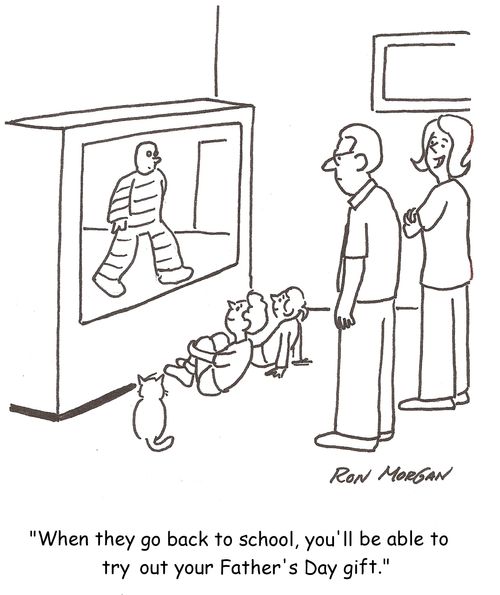 'When they go back to school, you'll be able to try out your Father's Day gift.'