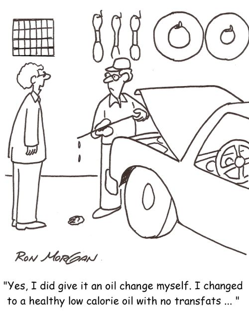 'Yes, I did give it an oil change myself. I changed to a healthy low calorie oil with no transfats.'
