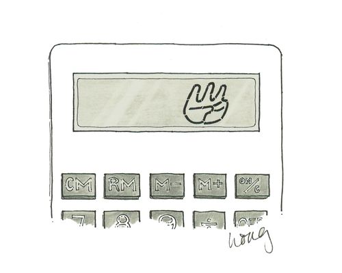 Calculator: Counting by fingers.